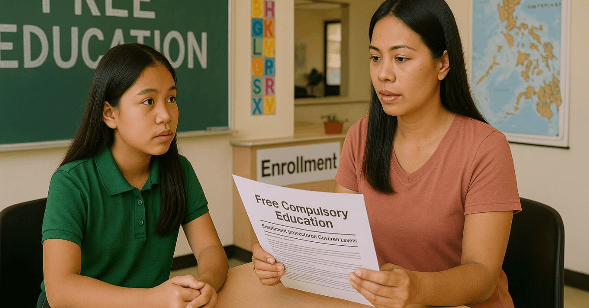 Free Compulsory Education: Information on enrollment procedures and covered education levels
